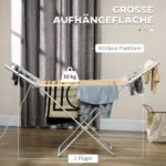 Elektrinis sulankstomas džiovinimo stovas, 144 cm ilgio