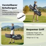 Lengvas golfo lazdų krepšys su 14 skyrių (Pilka)