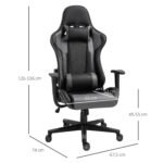 Ergonominė žaidimų ir biuro kėdė su 160° atlošimu ir atramomis