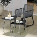 Įstumiami geometrinio dizaino lauko staliukai