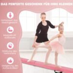 Sulankstomas gimnastikos balanso takelis 240 cm (Rožinė)