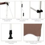 Reguliuojama 250 cm pločio markizė be tvirtinimo gręžiant (Ruda)