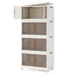 Daugiafunkcinė sulankstoma daiktadėžė ratukais (Balta)