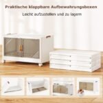 Daugiafunkcinė sulankstoma daiktadėžė ratukais (Balta)