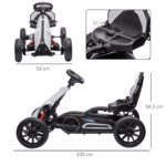 Elektrinis kartingas vaikams su reguliuojamu greičiu iki 5 km/h ir EVA ratais