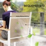 Lauko valgomojo komplektas, 5 dalių, su grūdinto stiklo stalviršiu