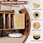 Stovas vinilinio grotuvo laikikliui su įkrovimo stotele (Natūrali)