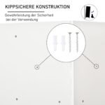 Vaikiška spintelė daiktams su 3 tekstiliniais stalčiais ir apsauga nuo apvirtimo