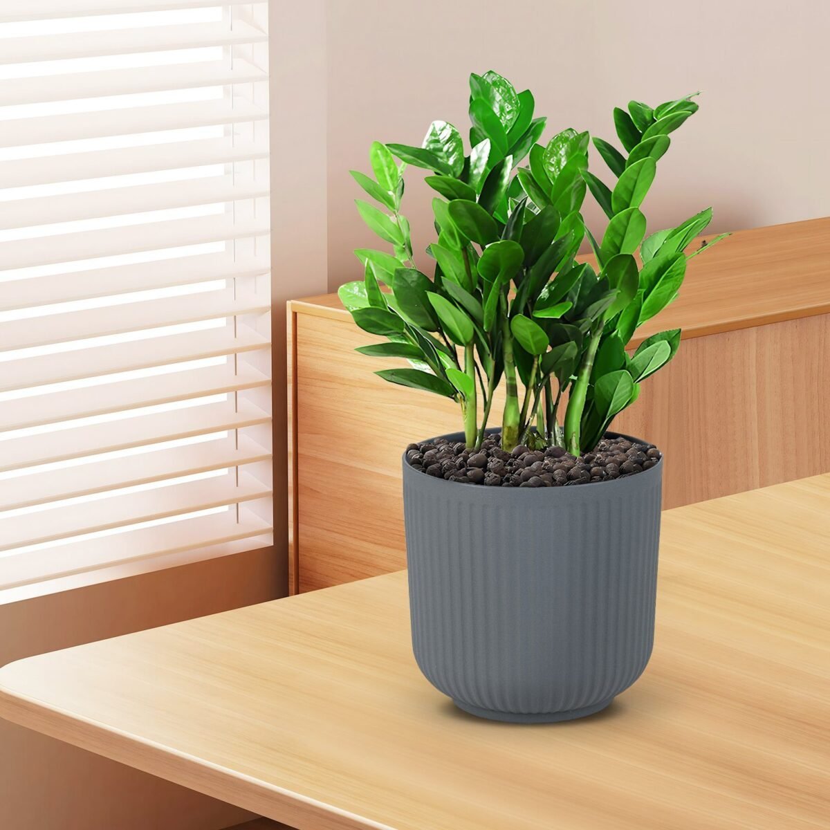 Dekoratyviniai lauko vazonai (2 vnt.) (Pilka)