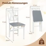 Sulankstomas valgomojo kėdžių komplektas (2 vnt.) (Balta)