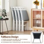 Sulankstomas valgomojo kėdžių komplektas (2 vnt.) (Balta)