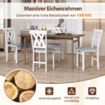 Sulankstomas valgomojo kėdžių komplektas (2 vnt.) (Balta)