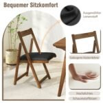 Sulankstomų virtuvės kėdžių komplektas su lenktu atlošu 150 kg (Ruda)