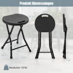 Sulankstomas hokeris su nešimo rankena 150 kg talpa (Juoda)