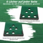 Nešiojama golfo treniruočių aikštelė su reguliuojamomis lazdomis (Žalia)