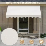 Reguliuojamo aukščio markizė be gręžimo 250 cm (Balta)