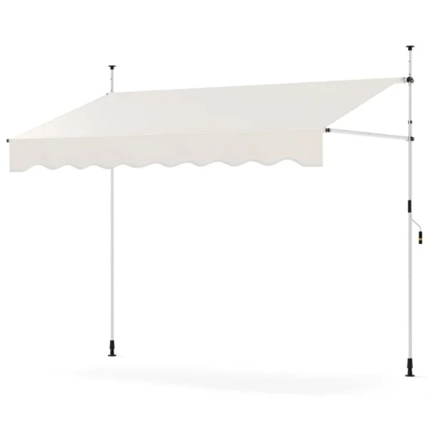 Reguliuojamo aukščio markizė be gręžimo 250 cm (Balta)