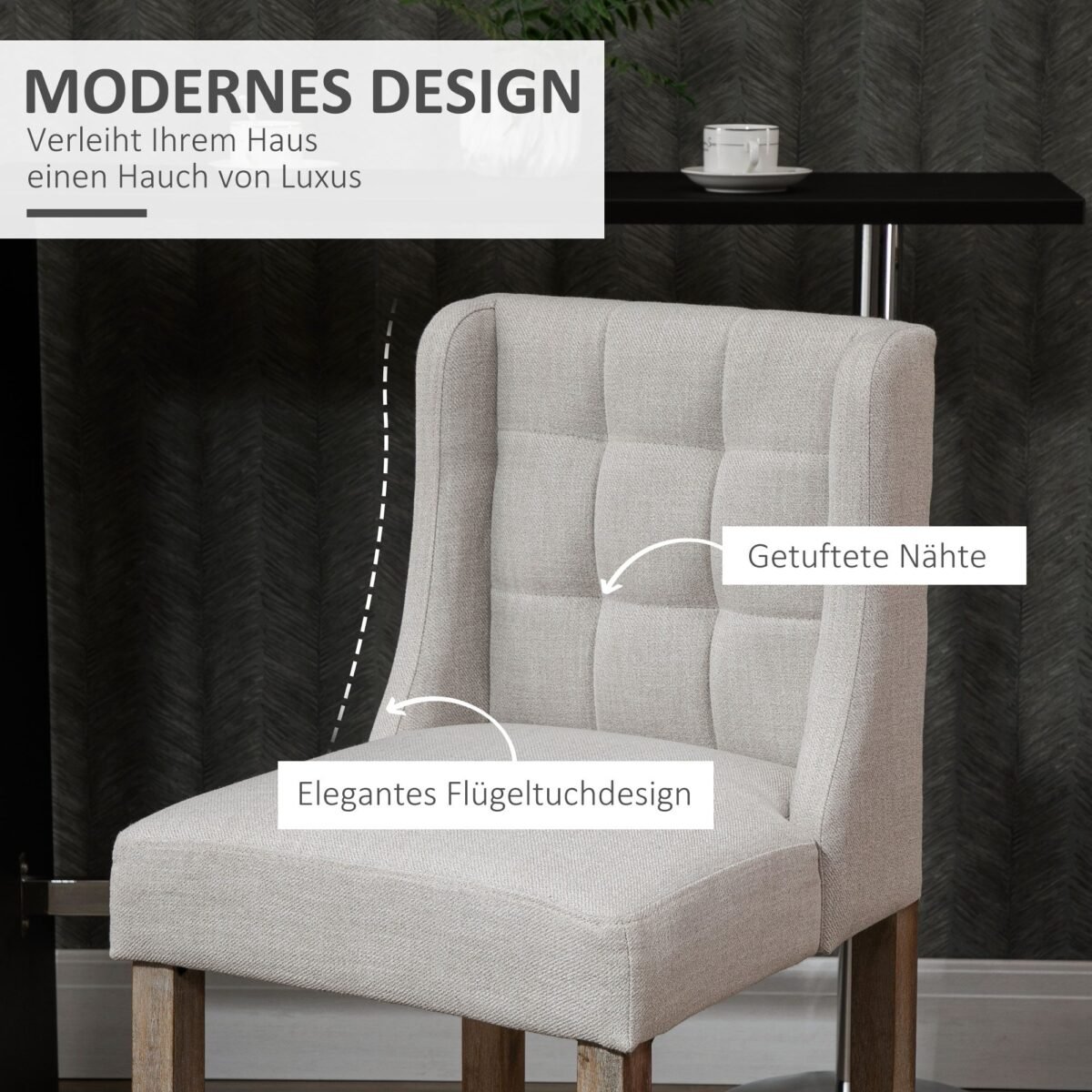 Baro kėdžių komplektas su atlošu, dygsniuotu sagomis ir kojų atrama