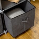 Sulankstoma neaustinė drabužių spinta su 3 stalčiais