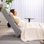 Relaksacinis gultas su 16 cm storio paminkštinimu ir lino išvaizdos audiniu