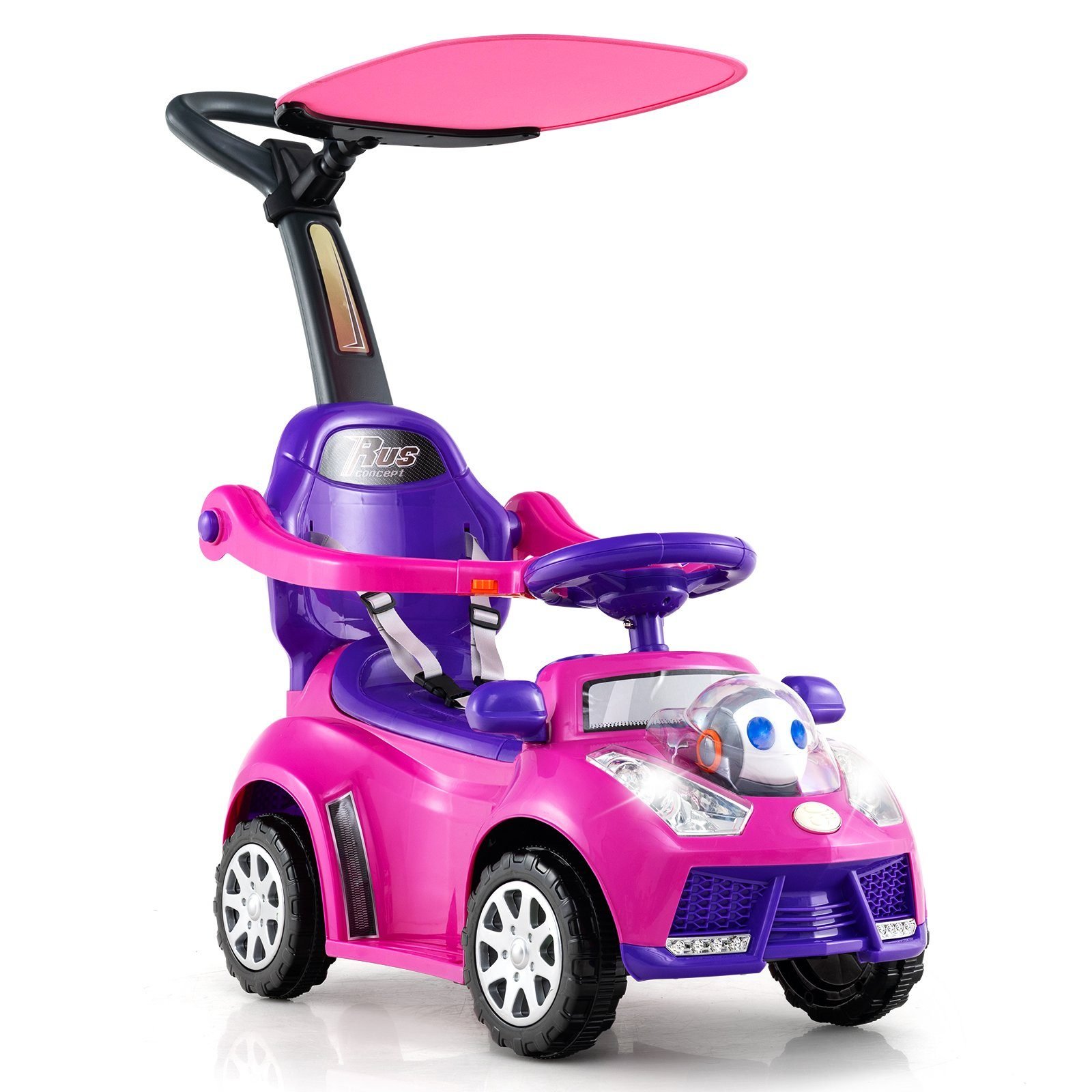 3in1rutschautomitschiebestangerutschfahrzeugschiebautomitstauraumrutscherautorosa_image_2 Vaikiškas automobilis su stumdoma rankena ir daiktadėže (Rožinė)