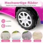 Vaikiškas automobilis su stumdoma rankena ir daiktadėže (Rožinė)
