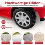 Vaikiškas automobilis su stūmimo rankena ir daiktų dėže (Raudona)