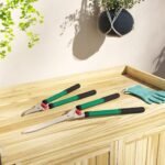 Dviejų dalių sodo žirklių rinkinys: 40 cm genėjimo žirklės su nepridegančia danga ir sodo žirklės