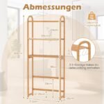 Trijų aukštų bambukinė lentyna virš unitazo (Natūrali)