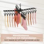 Trijų pakopų sulankstomas 178 cm drabužių džiovintuvas (Juoda)