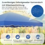 Sulankstoma pavėsinė su ratukais 3x3m (Mėlyna)