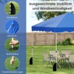 Sulankstoma pavėsinė su ratukais 3x3m (Mėlyna)