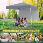 Slenkstinis sodo paviljonas 3x3 m atsparus vandeniui ir UV spinduliams (Pilka)