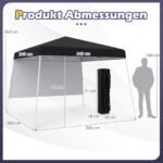 Sulankstomas paviljonas 3x3 m (Juoda)