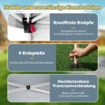 Lauko pop-up paviljonas 3x3 m su šonine sienele (Balta)