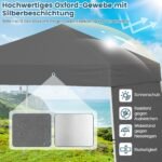 Tūrinis lauko pavėsinis su markize (Pilka)