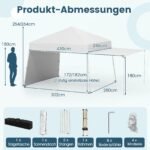 Pop-up paviljonas lauko renginiams 430 x 280 cm (Balta)