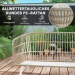 Atsparus oro sąlygoms polirotango sodo baldų komplektas 4 asmenims