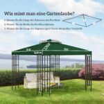 Vandeniui atsparus sodo paviljono atsarginis stogas 3x3 m