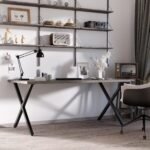 Dvi plieninės X formos stalo kojos 72 cm