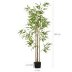 Dirbtinis bambusas su trimis kamienais 180 cm