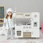 Žaidimų virtuvėlė vaikams su aksesuarais ir elektroniniu ledo aparatu