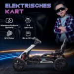 Elektrinis kartingas vaikams su reguliuojamu greičiu iki 5 km/h ir EVA ratais