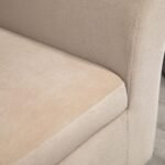 Minkštas suoliukas su daiktadėže ir porankiais apmuštas aksomo imitacijos audiniu