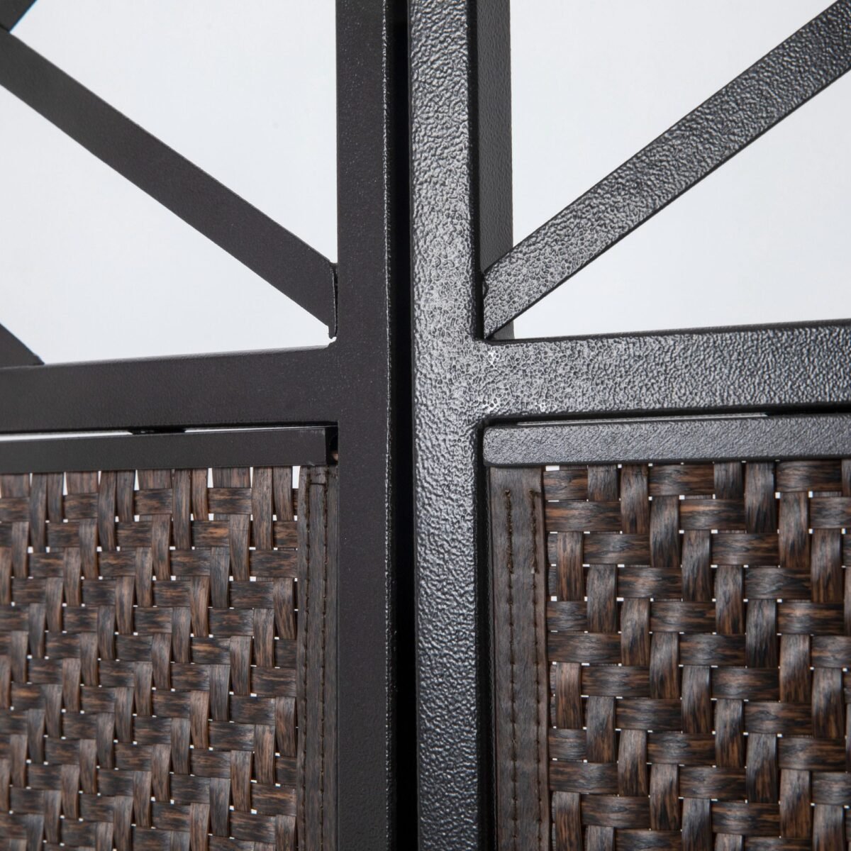 3 dalių lauko privatumo sienelė iš PE rotango