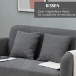 Dvivietė sofa su aksomo imitacijos apmušalu ir 2 dekoratyvinėmis pagalvėlėmis