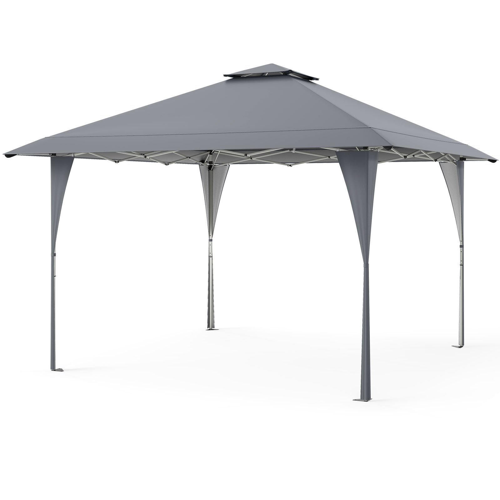 4x4mpopuppavillonhhenverstellbaregartenpavillonmitdoppeldachmetallrahmengrau_image_2 „Pop-up“ paviljonas su dvigubu stogu ir metaliniu rėmu (Pilka)