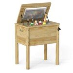 Terasinis gėrimų aušintuvas su rankenomis ir butelių atidarytuvu (Natūrali)