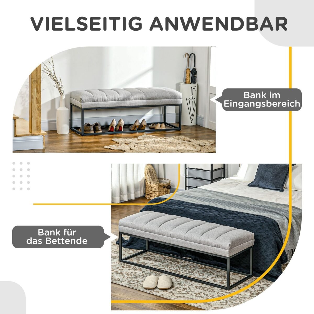 Pramoninio stiliaus minkštas suoliukas