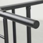 Metalinis viengulis lovos rėmas, lengvai surenkamas, su guminėmis detalėmis tyliam miegui